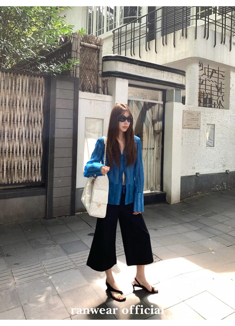 블랙 포켓 앵클 플레어 팬츠 상세 이미지 46