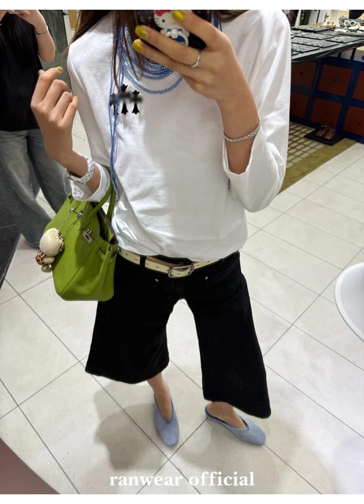 블랙 포켓 앵클 플레어 팬츠 상세 이미지 122