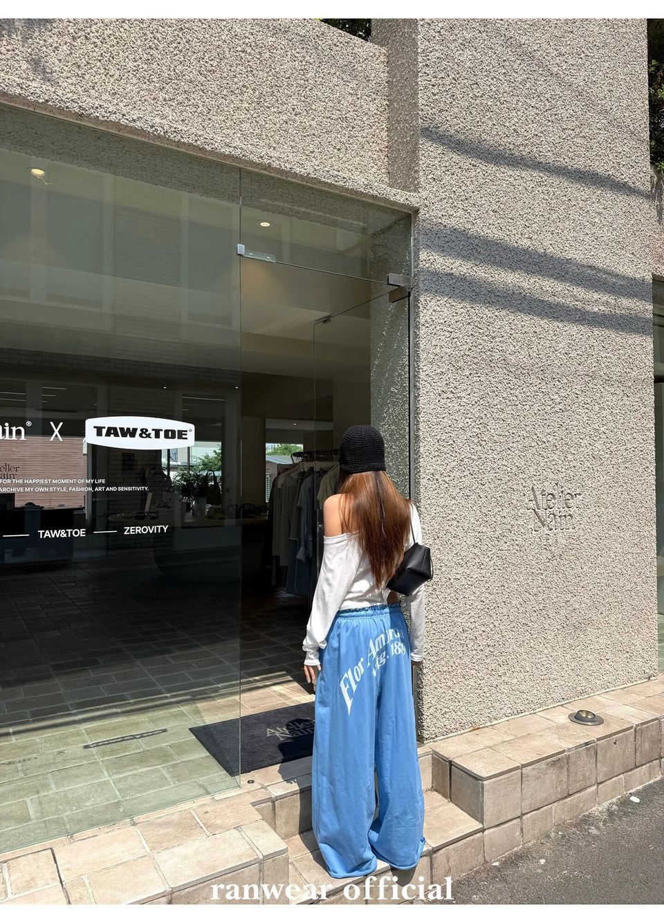 원숄더 이지컷팅 크롭 긴팔탑 상세 이미지 54