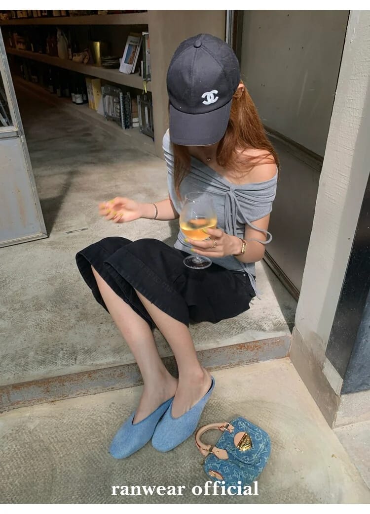 블랙 포켓 앵클 플레어 팬츠 상세 이미지 82