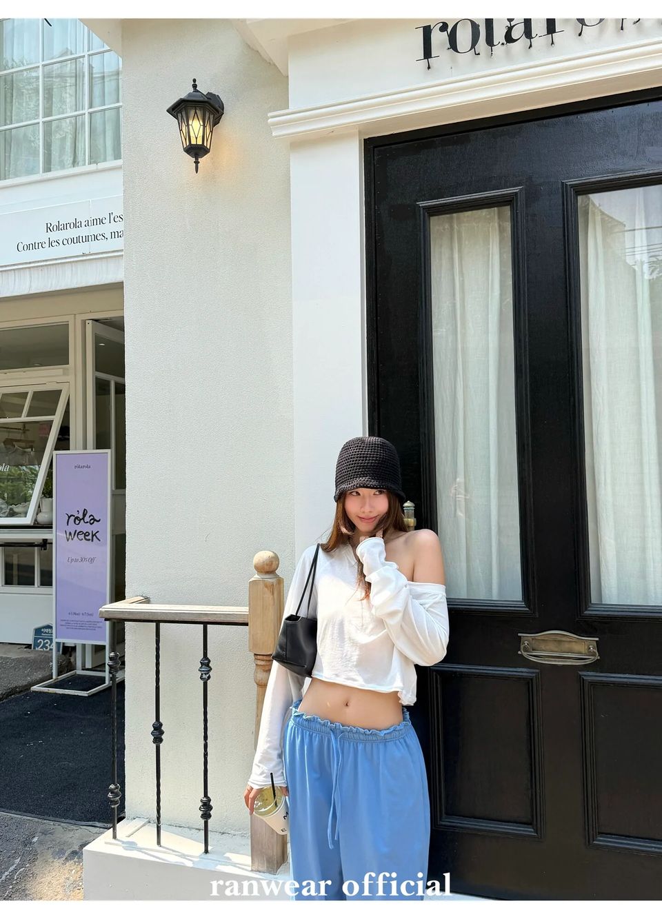 원숄더 이지컷팅 크롭 긴팔탑 상세 이미지 47