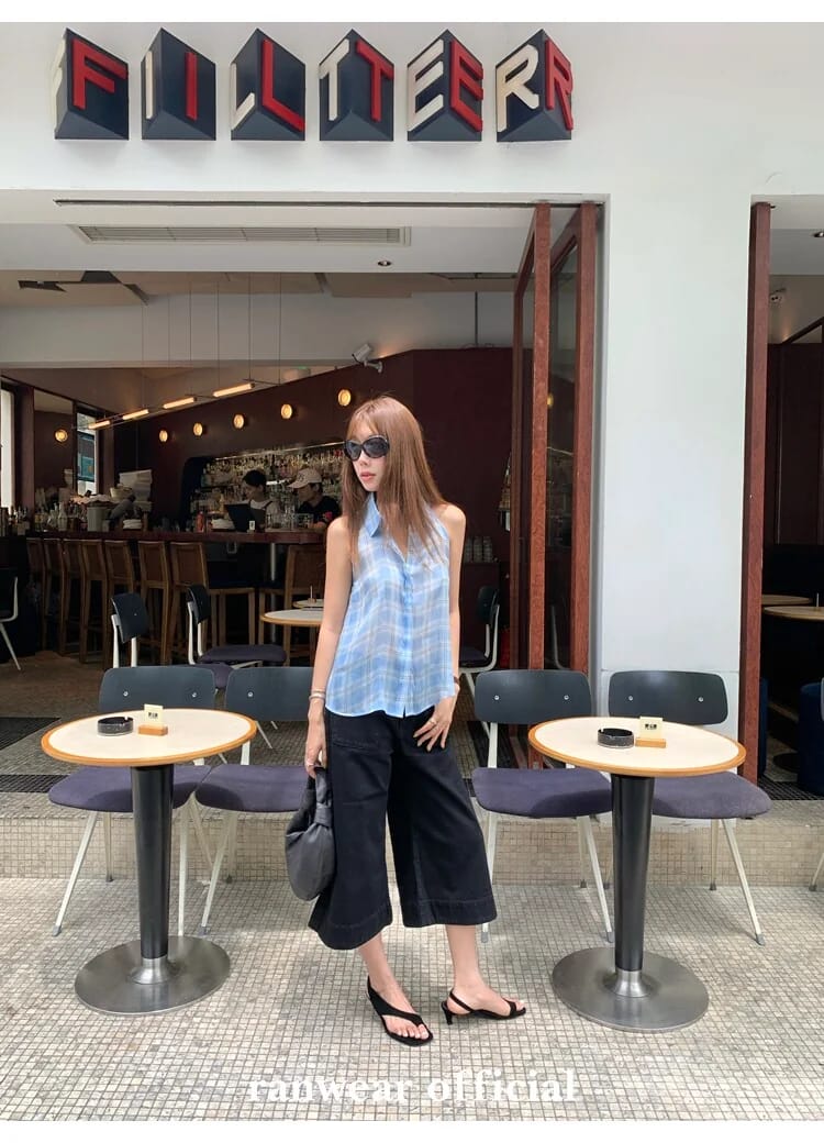 블랙 포켓 앵클 플레어 팬츠 상세 이미지 52
