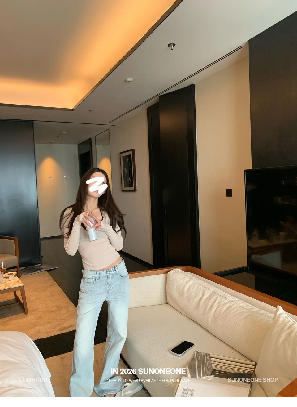 코튼 골지 워머 브이넥 탑 상세 이미지 29