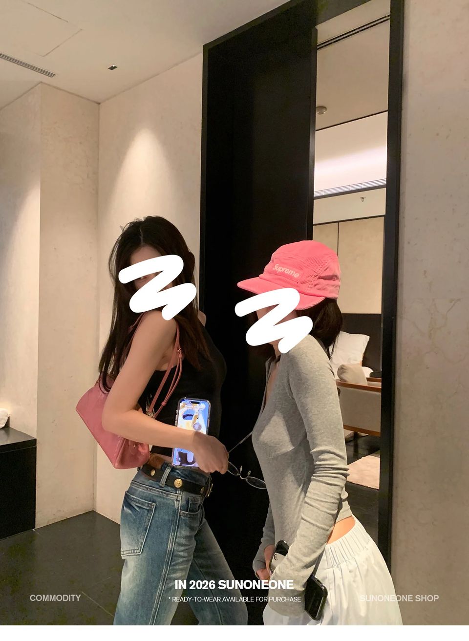 코튼 골지 워머 브이넥 탑 상세 이미지 24