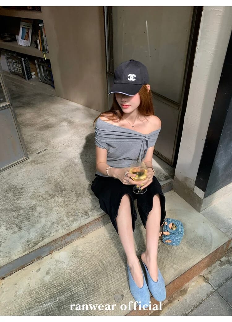 블랙 포켓 앵클 플레어 팬츠 상세 이미지 108