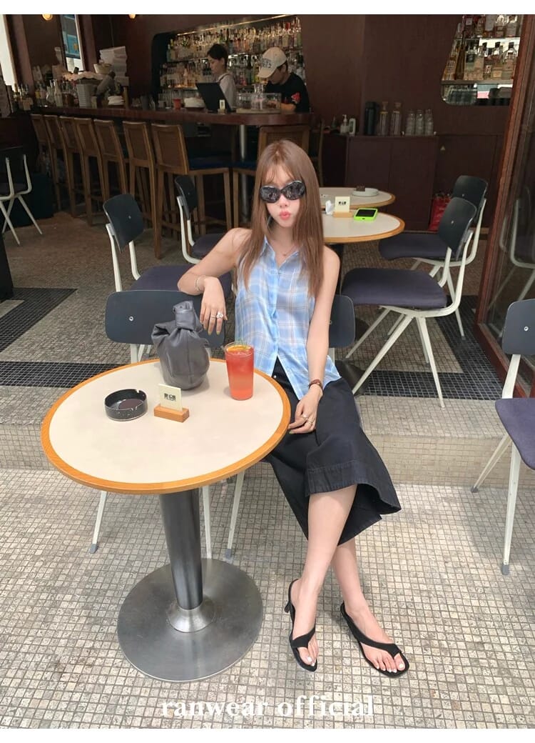 블랙 포켓 앵클 플레어 팬츠 상세 이미지 53