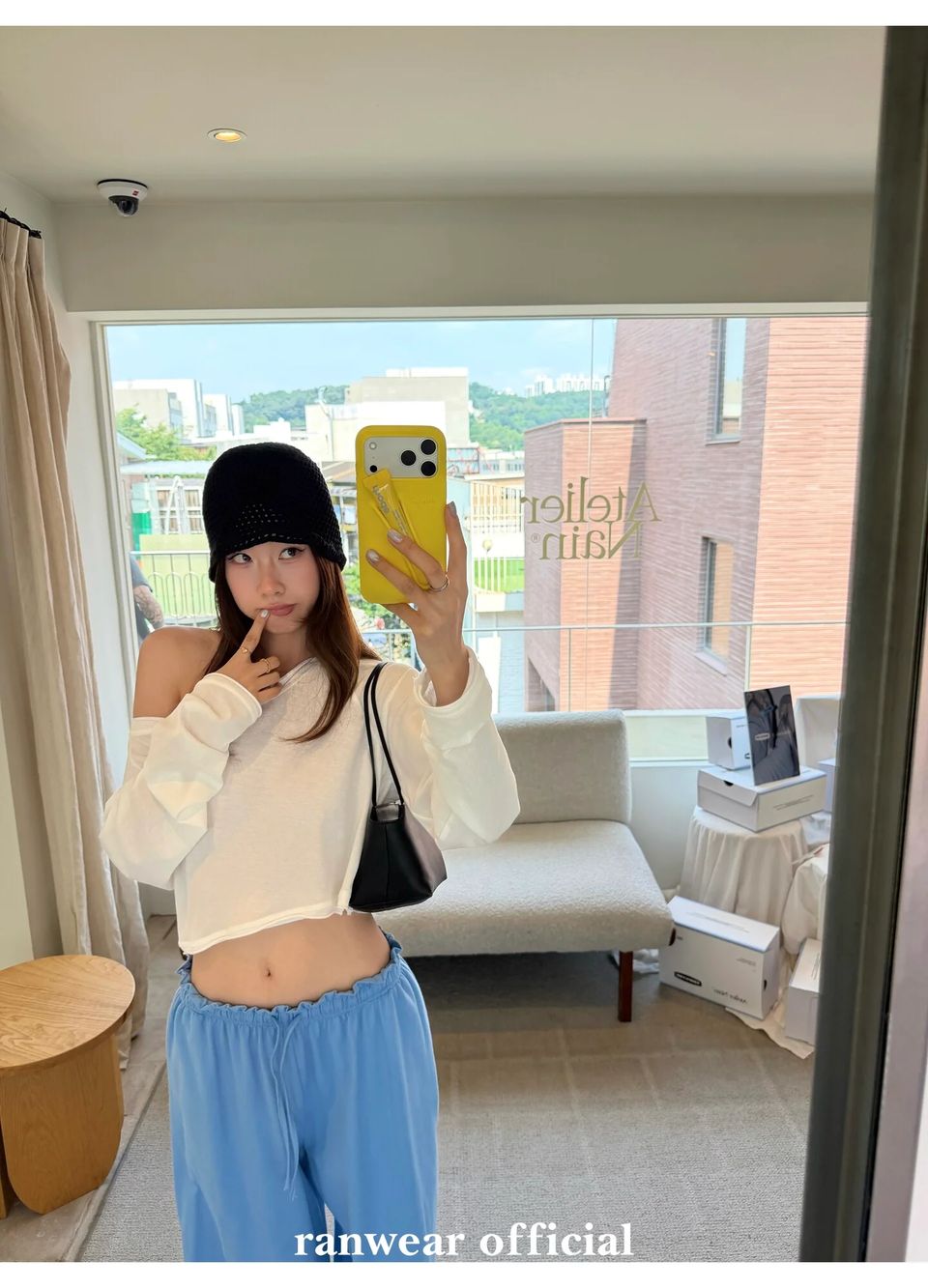 백레터링 러플 밴딩 롱 이지팬츠 상세 이미지 28