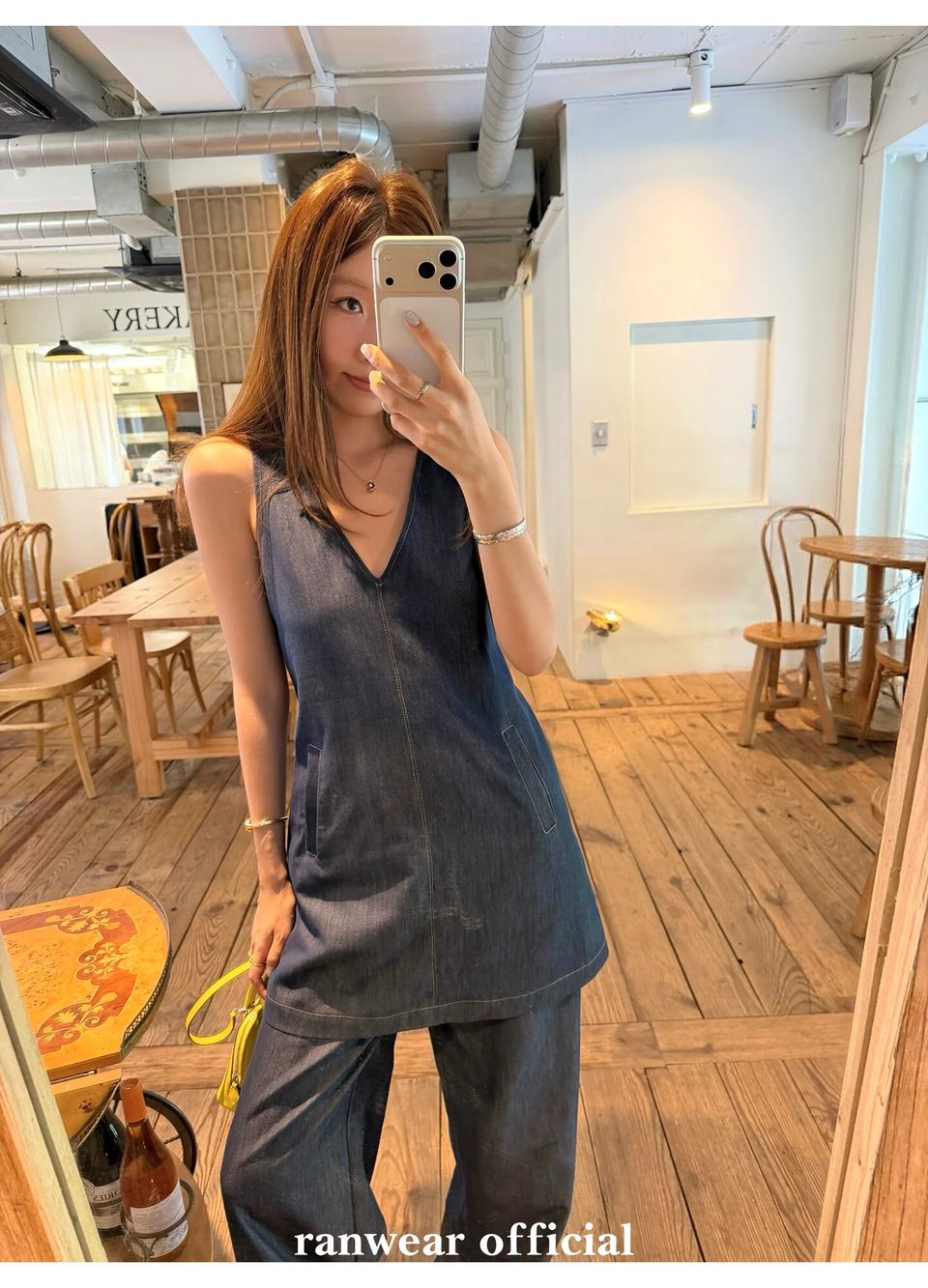 라이오셀 데님 미니원피스 밴딩팬츠 (개별선택) 상세 이미지 19