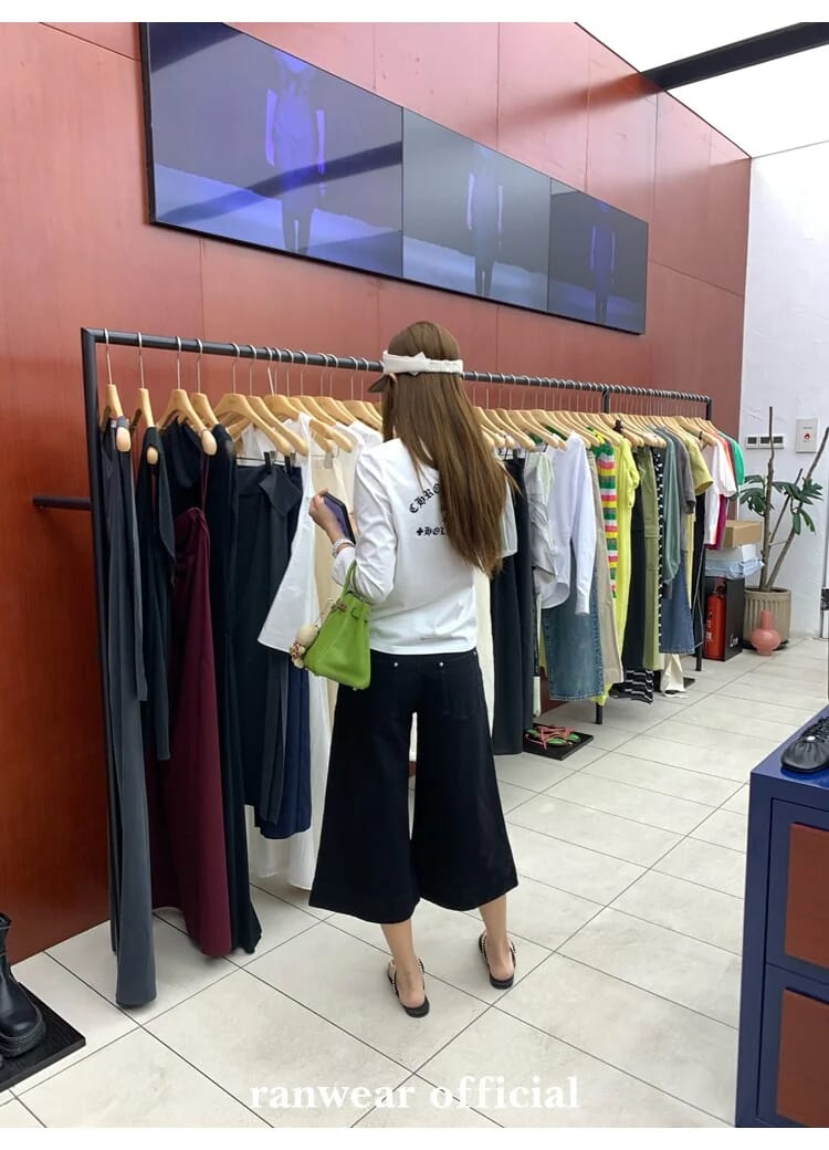 블랙 포켓 앵클 플레어 팬츠 상세 이미지 38