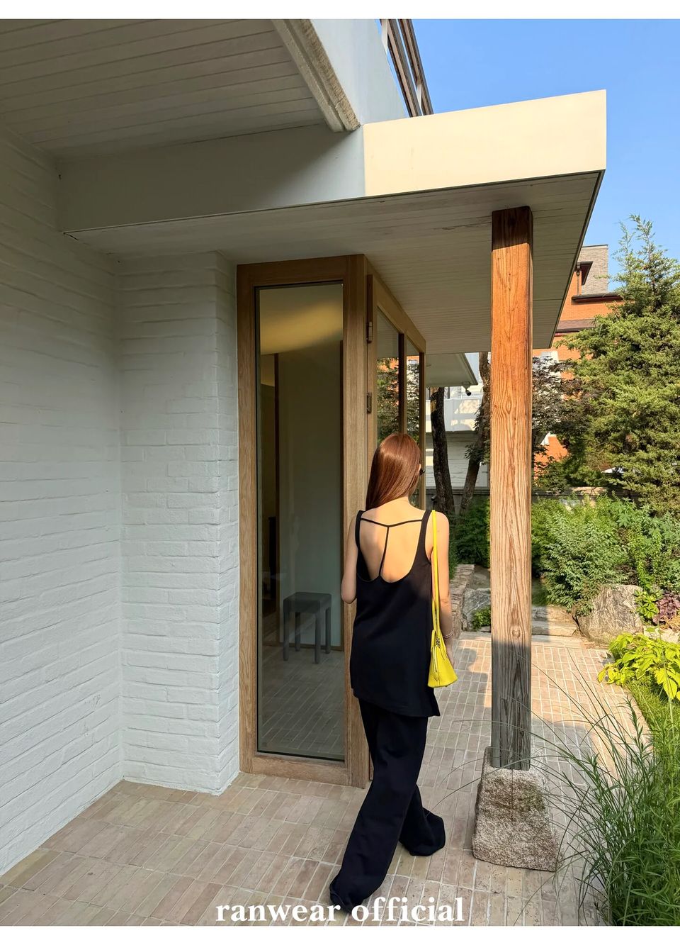 블랙 보트넥 백리스 원피스 밴딩팬츠 (개별선택) 상세 이미지 39