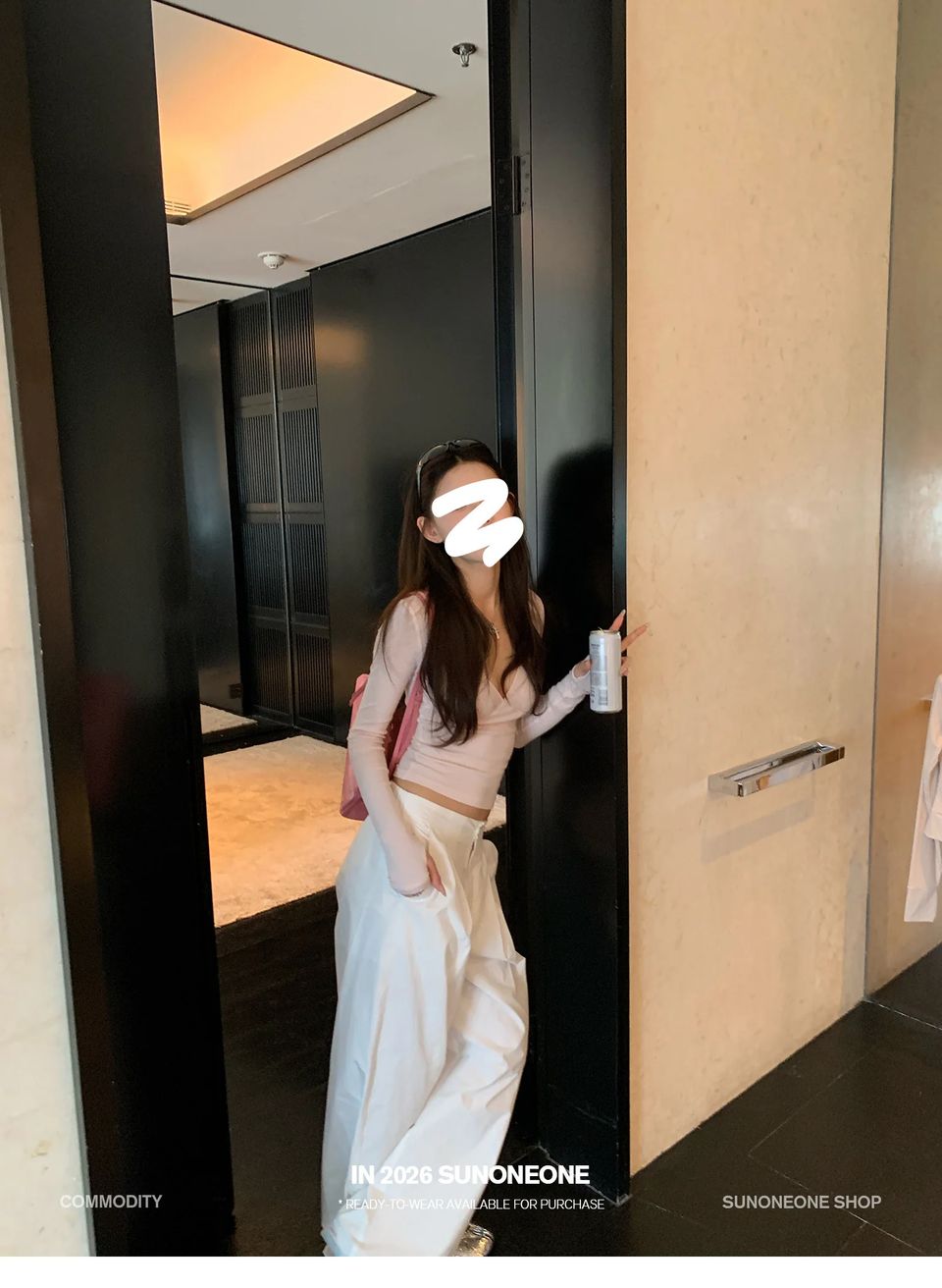 코튼 골지 워머 브이넥 탑 상세 이미지 32