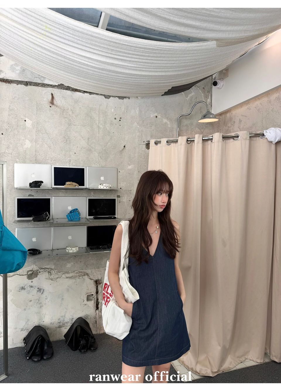 라이오셀 데님 미니원피스 밴딩팬츠 (개별선택) 상세 이미지 22
