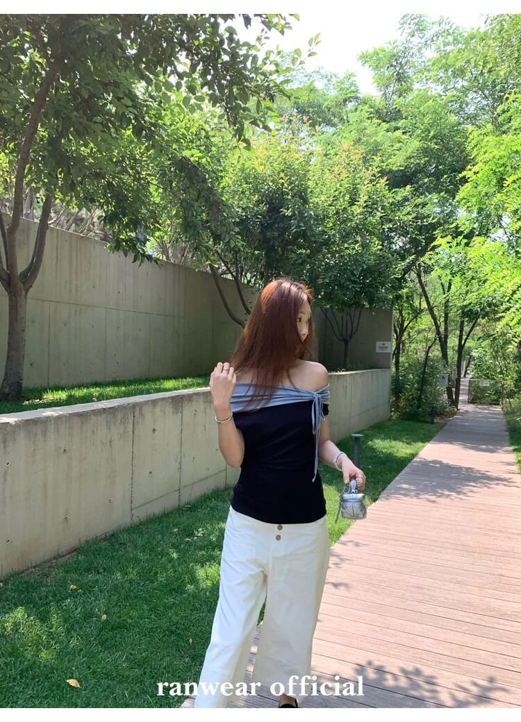 화이트 버튼 와이드 버뮤다 팬츠 상세 이미지 17