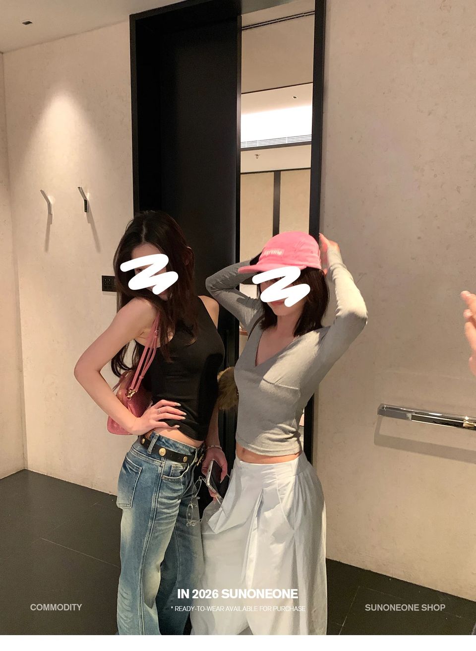 코튼 골지 워머 브이넥 탑 상세 이미지 36