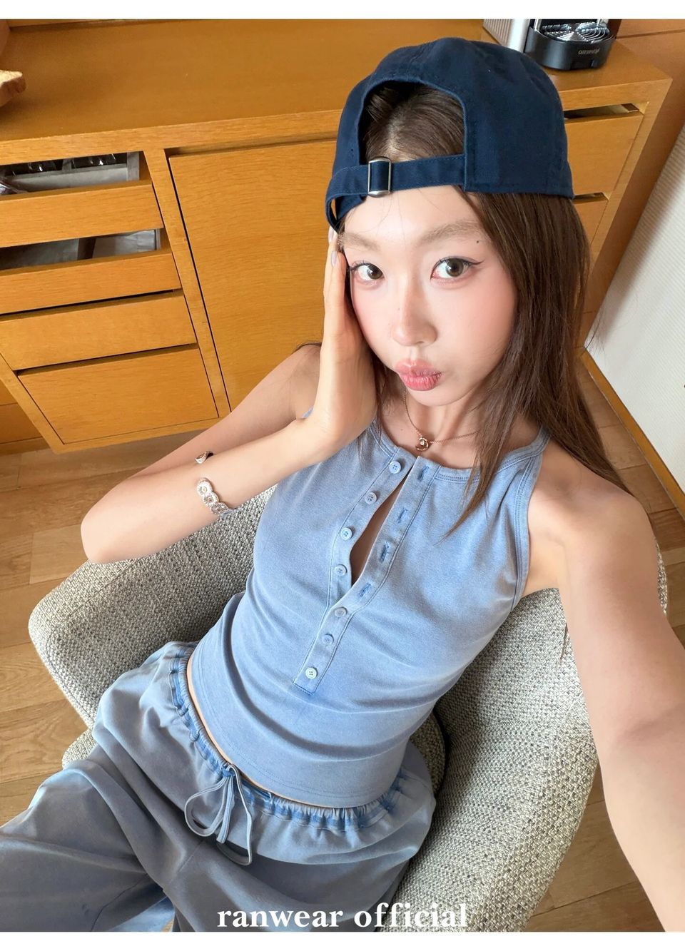 워시드 원숄더탑 백스트랩 버뮤다팬츠 (개별선택) 상세 이미지 49