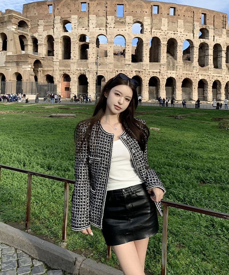 비스코스 에코레더 숏 팬츠스커트 추가 이미지 3