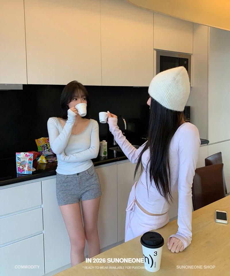 그레이 비스코스 숏팬츠 추가 이미지 4