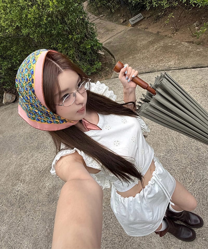 프릴 레이스 펀칭코튼 민소매탑 추가 이미지 3