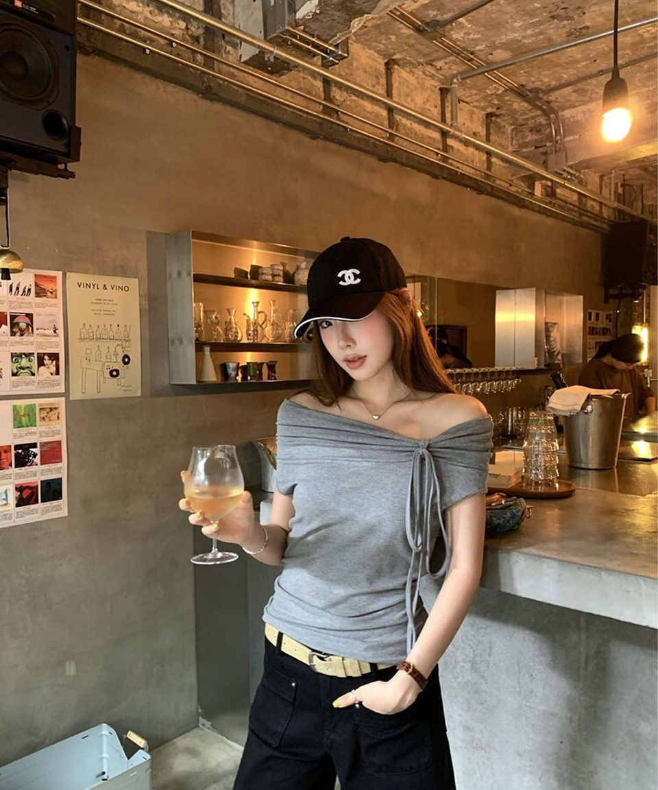 블랙 포켓 앵클 플레어 팬츠 추가 이미지 3