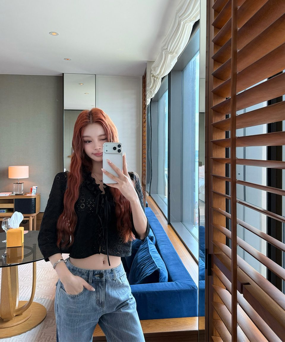 펀칭코튼 러플 리본 블라우스 가디건 추가 이미지 2