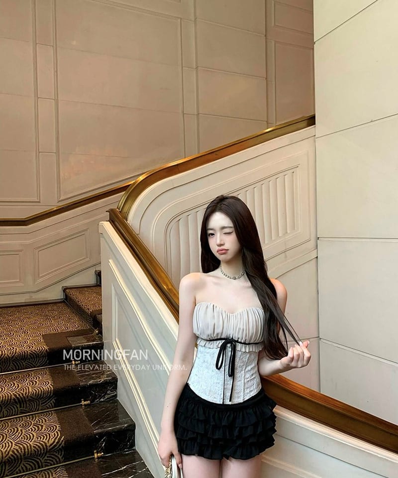 레이스 캉캉 마이크로 팬츠 스커트 추가 이미지 1