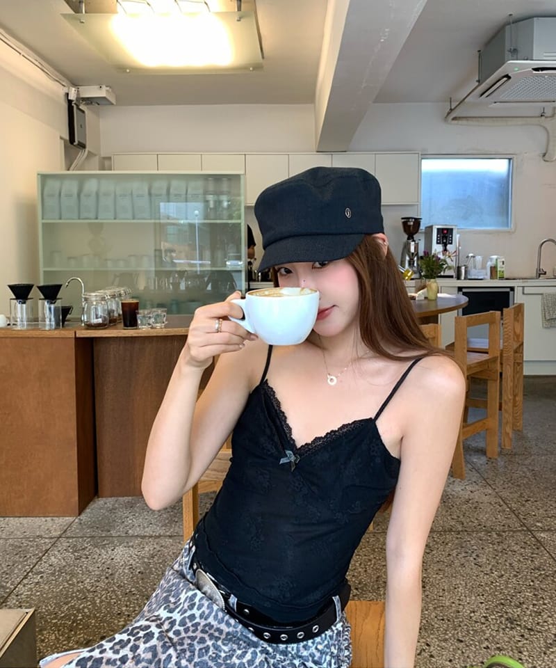 리본 자수레이스 캐미솔 탑 대표 이미지