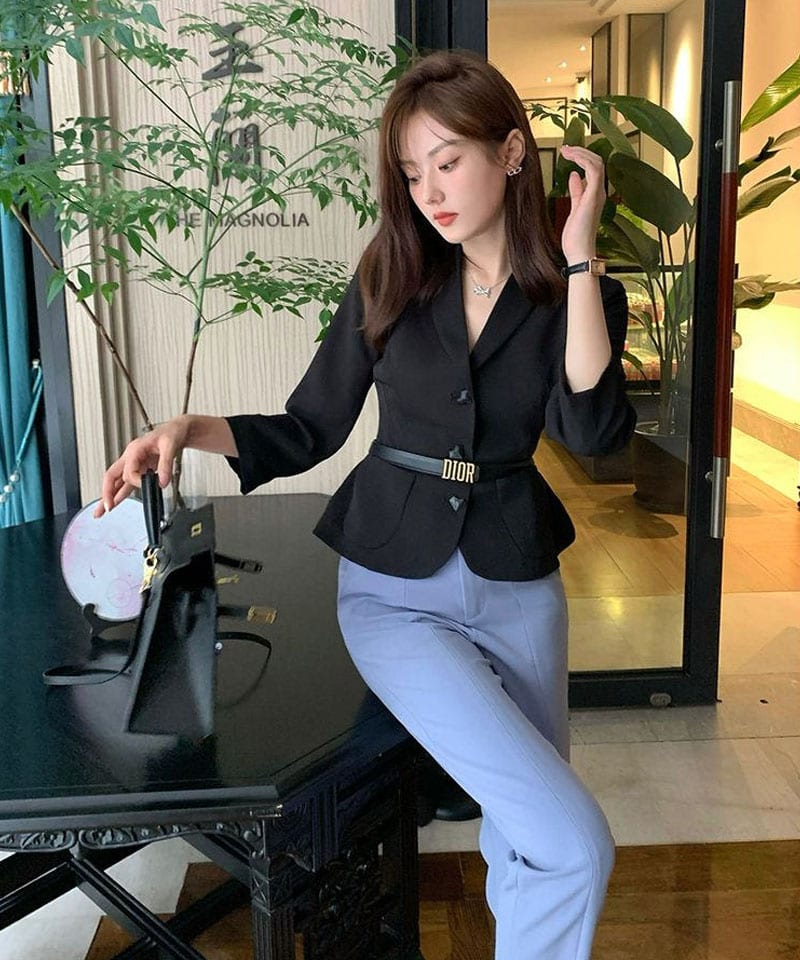 하트버튼 포켓 슬림핏 숏자켓 추가 이미지 3