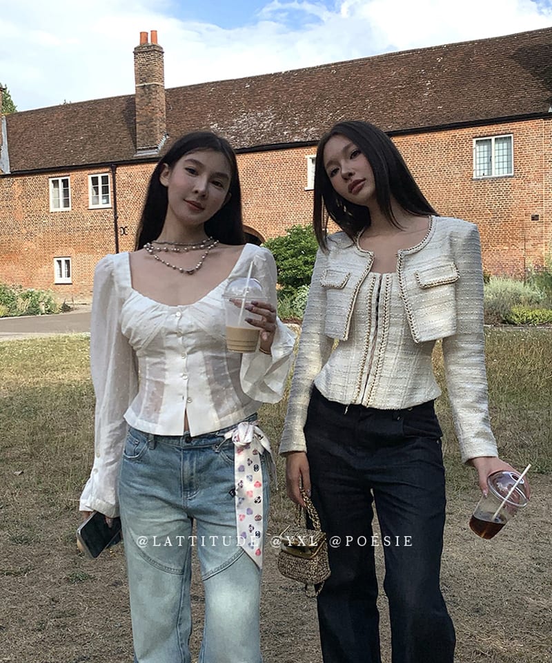 그라워싱 사선 부츠컷 데님팬츠 추가 이미지 1