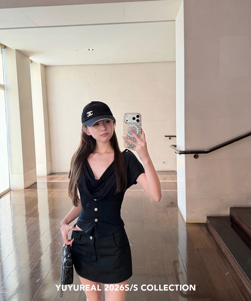 코튼린넨 A라인 미니스커트 추가 이미지 1