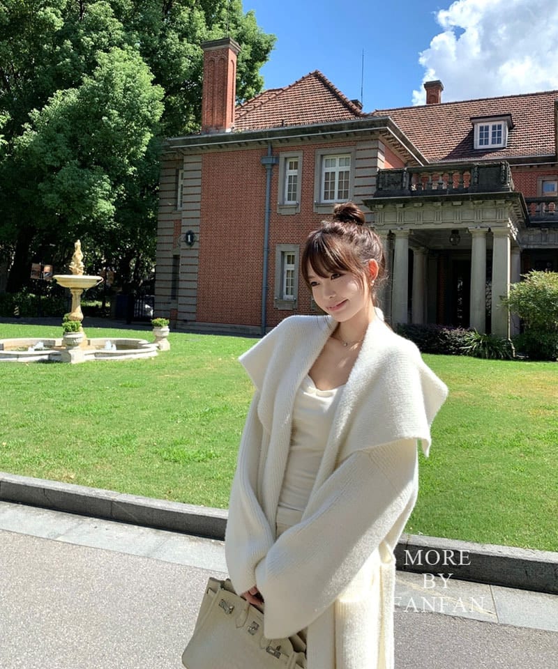 소프트 숄 빅카라 롱 가디건 대표 이미지