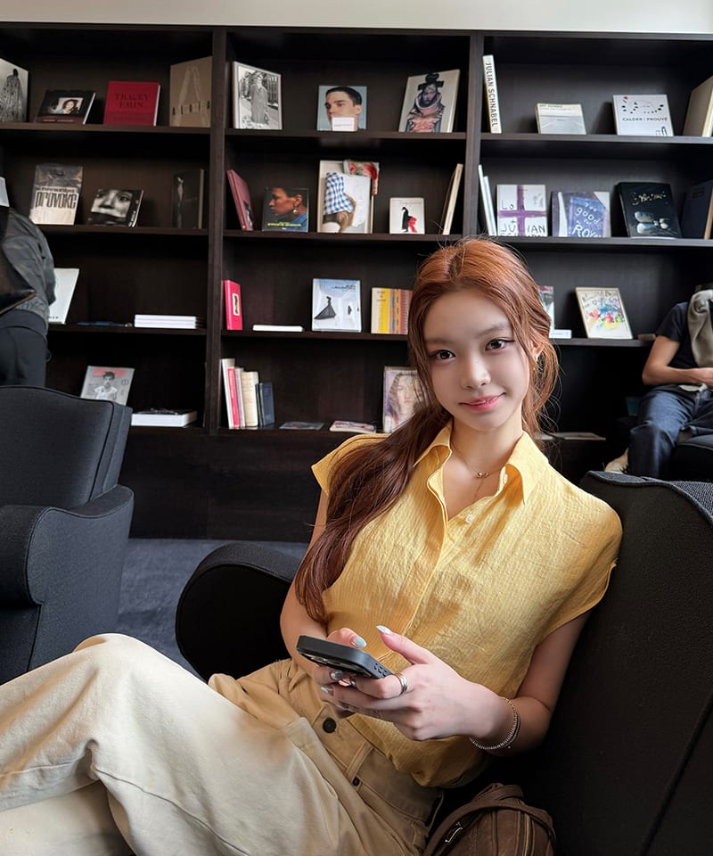 린넨 히든버튼 캡소매 셔츠블라우스 추가 이미지 4