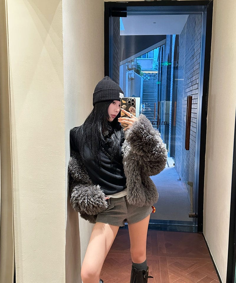 루즈 페이크퍼 하프자켓 추가 이미지 3