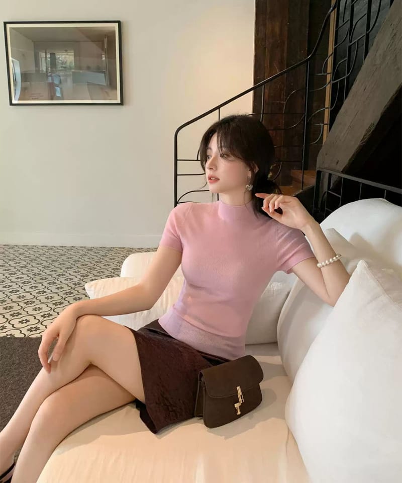 울100 반목 반팔 니트탑 대표 이미지