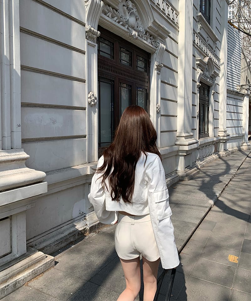 코튼 포켓 숏 봄버자켓 추가 이미지 4