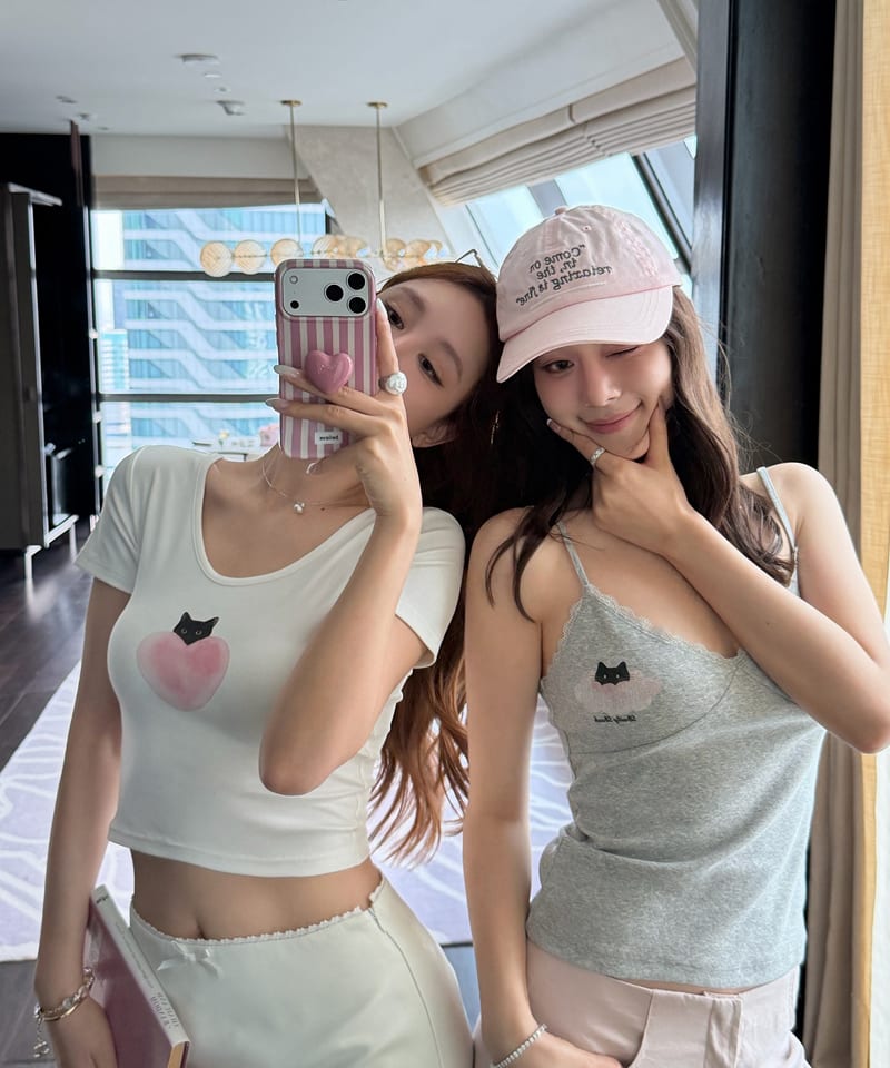 캣츠 레이스나시 유넥 반팔탑 (나시/반팔) 대표 이미지