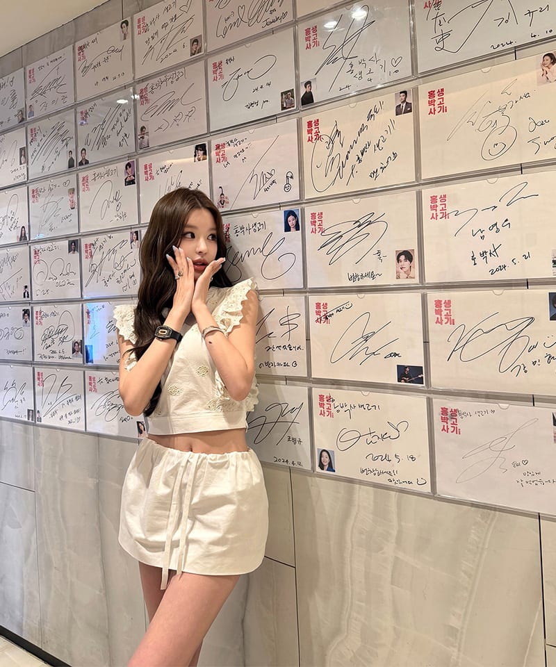 프릴 레이스 펀칭코튼 민소매탑 추가 이미지 2
