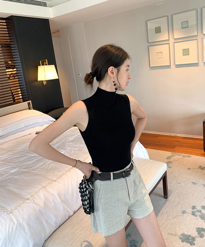100린넨 슬릿포켓 A라인 숏팬츠 추가 이미지 1