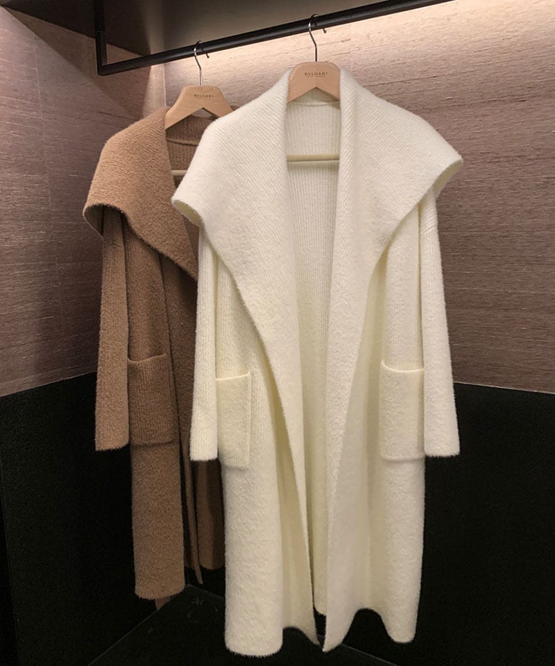 소프트 숄 빅카라 롱 가디건 추가 이미지 4