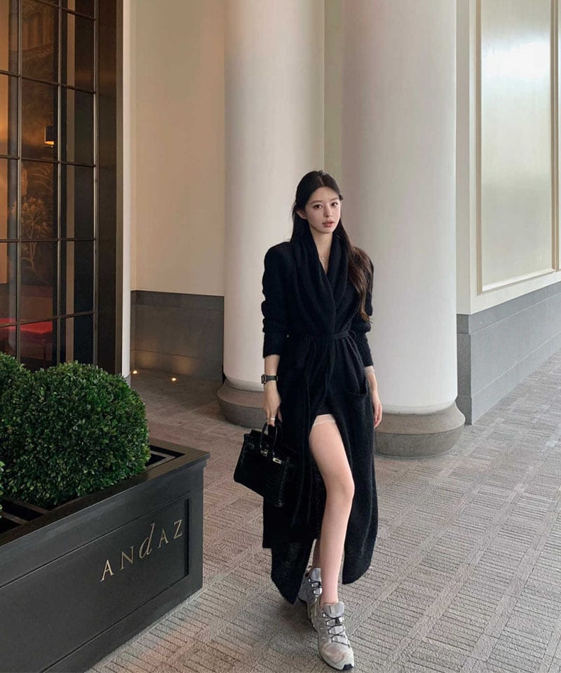 모헤어울 숄카라 롱가디건 대표 이미지
