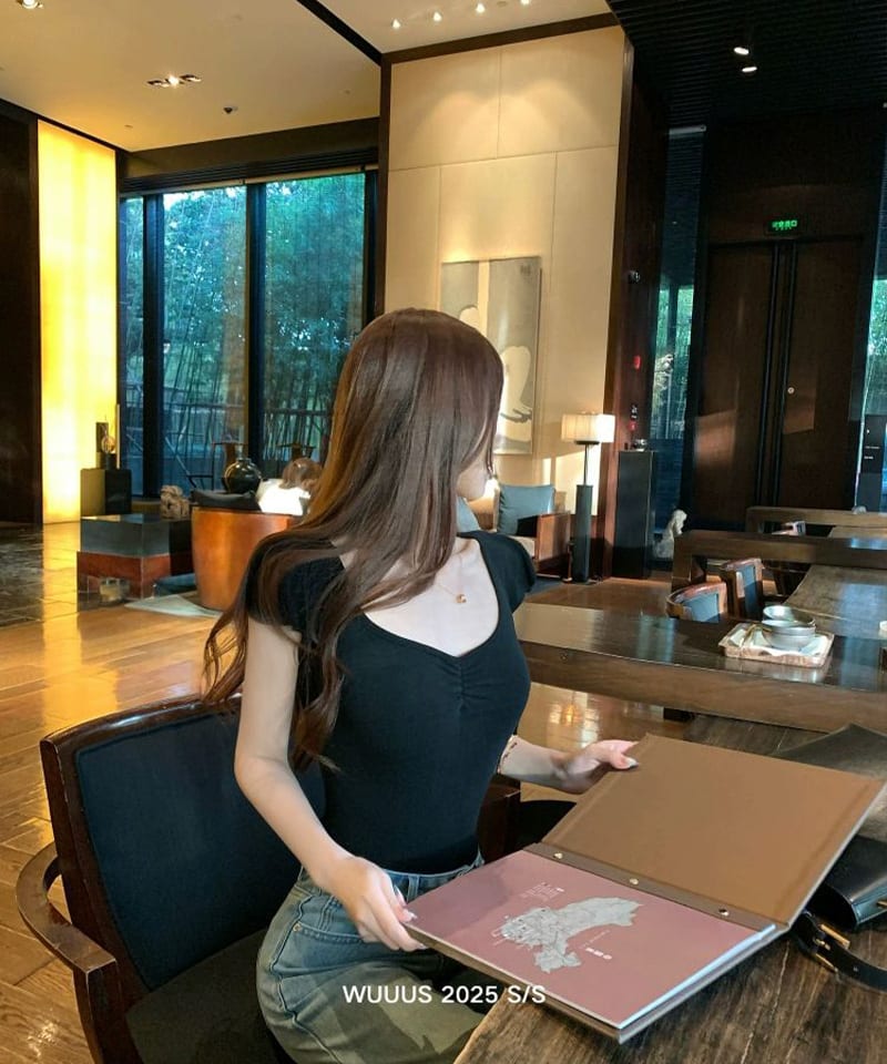 셔링 스퀘어 캡소매 이너세트탑 (개별선택) 추가 이미지 3