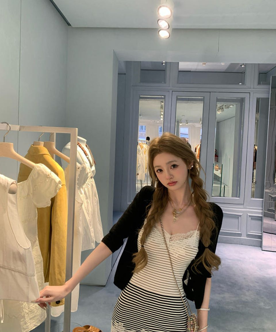 SS 소프트 브이넥 7부 가디건 추가 이미지 3