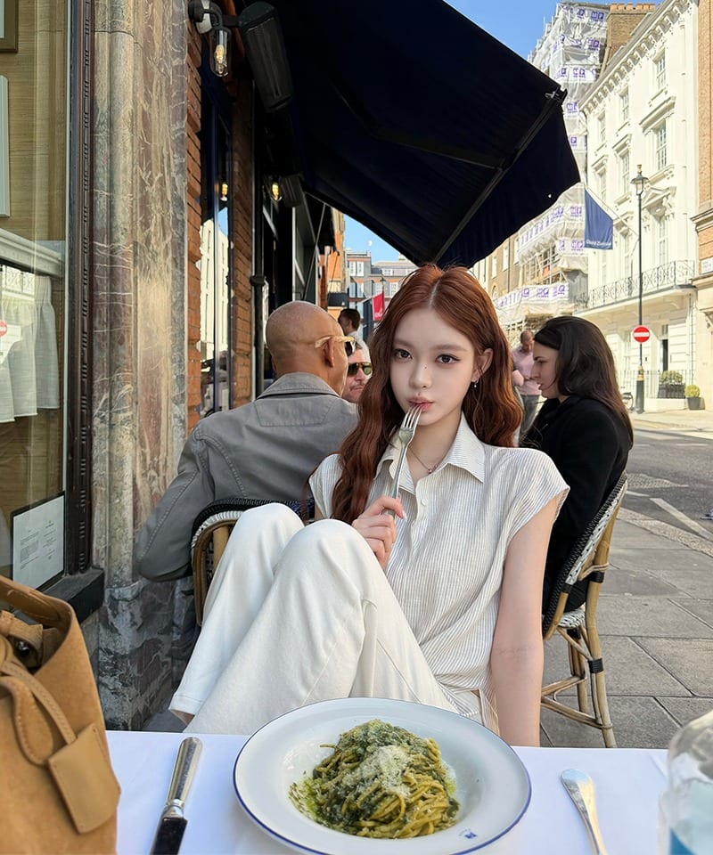 린넨 히든버튼 캡소매 셔츠블라우스 대표 이미지