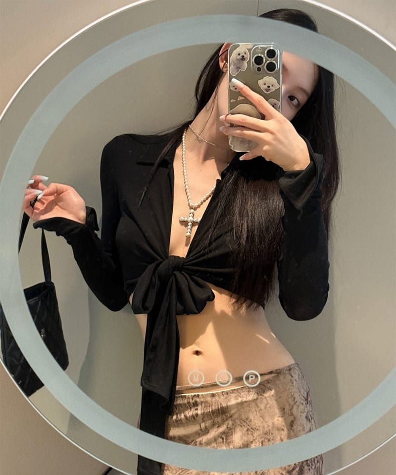 카라 롱 스트랩 볼레로 탑 대표 이미지
