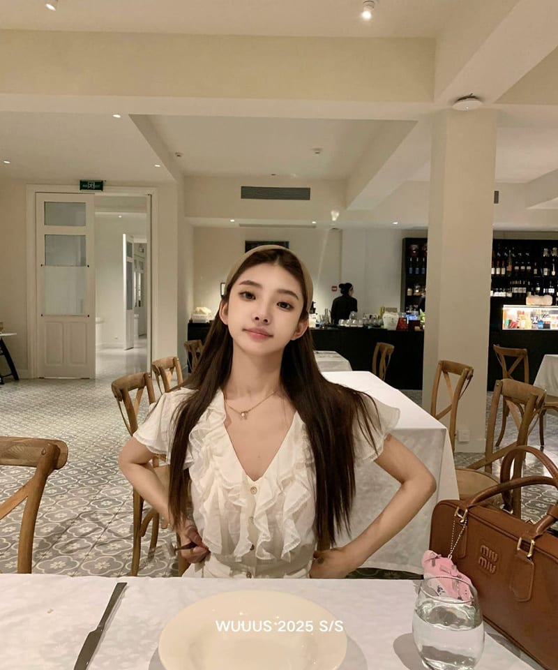 밤부모달 러플 날개 블라우스 추가 이미지 2