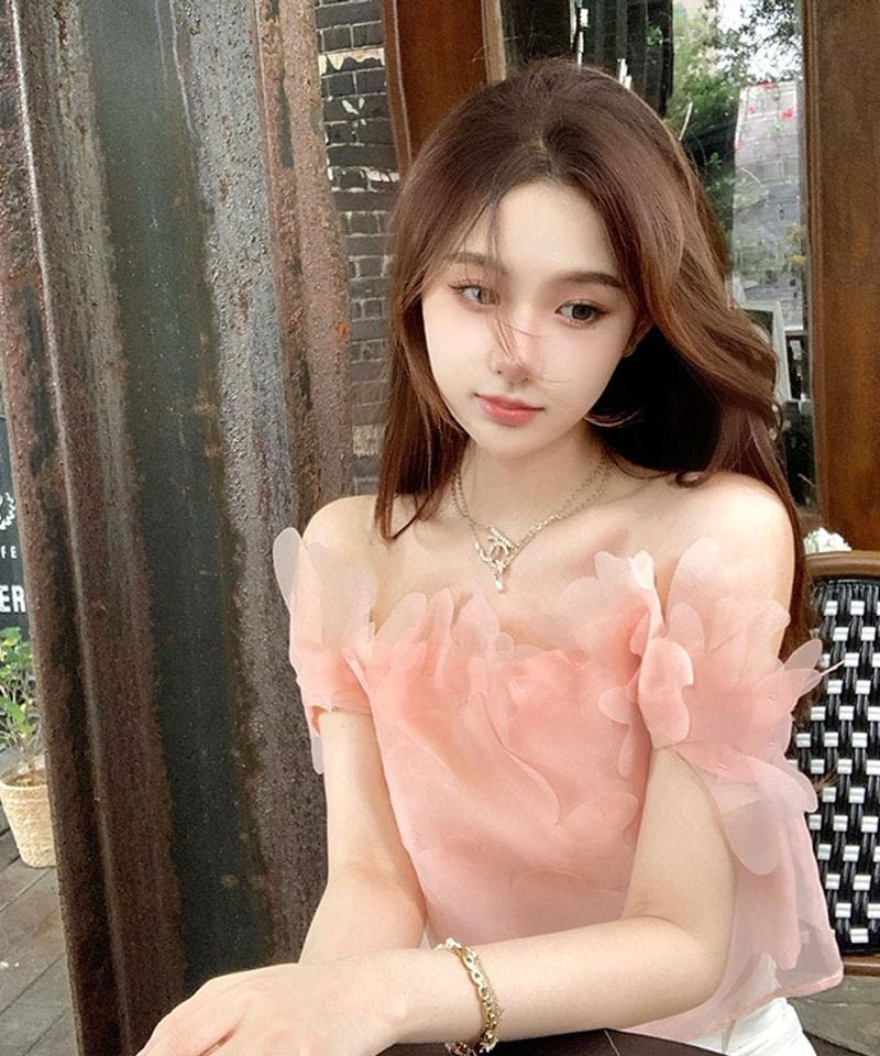 플라워 오간자 탑 or 미니원피스 추가 이미지 3