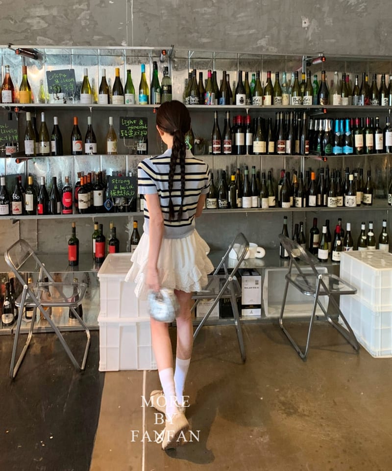 레이스 펀칭 티어드 미니스커트 (이너팬츠) 추가 이미지 1