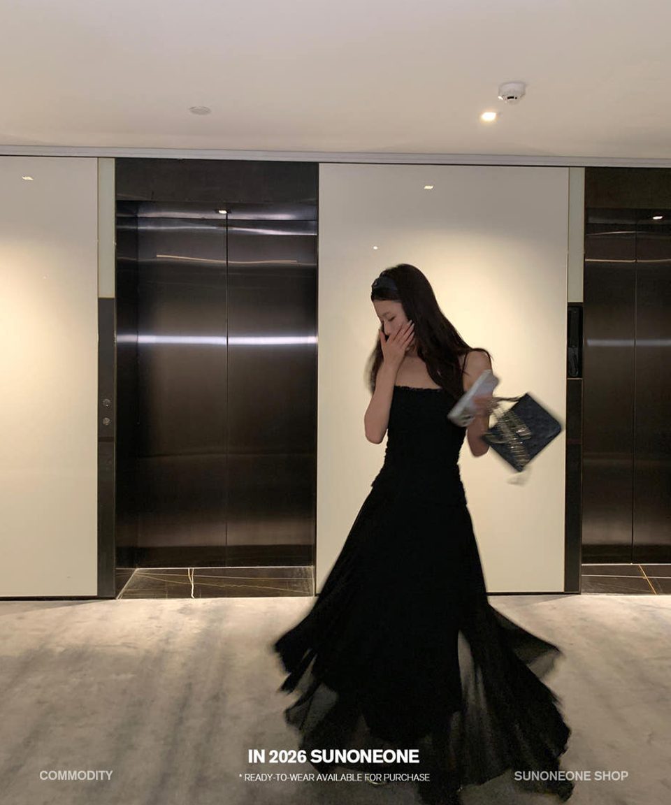 메쉬 레이스 플리츠 맥시스커트 추가 이미지 1