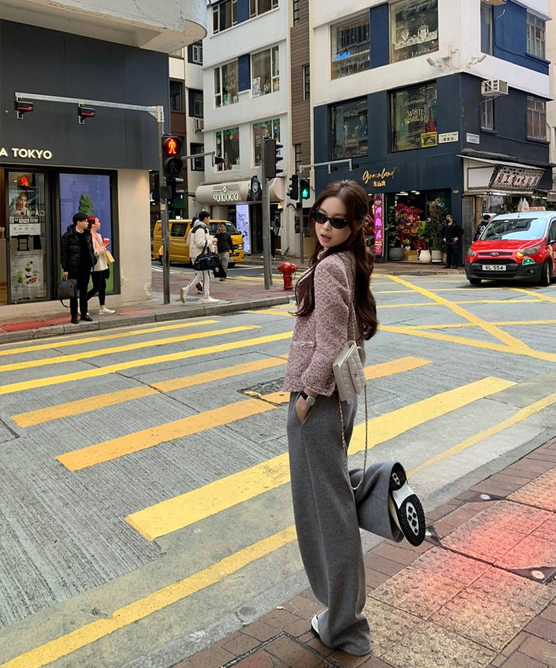핑크 브레이드 자켓 베스트 세트 (개별선택) 추가 이미지 4