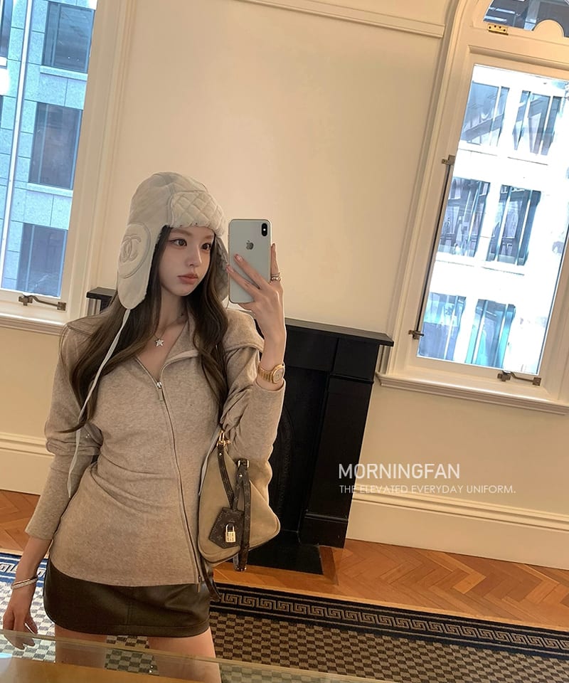 플래킷 빅카라 사선 집업 대표 이미지
