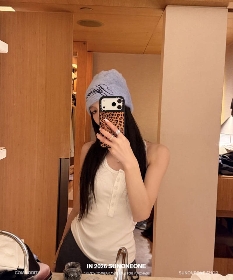 버튼 U넥 레이서백 나시탑 추가 이미지 4